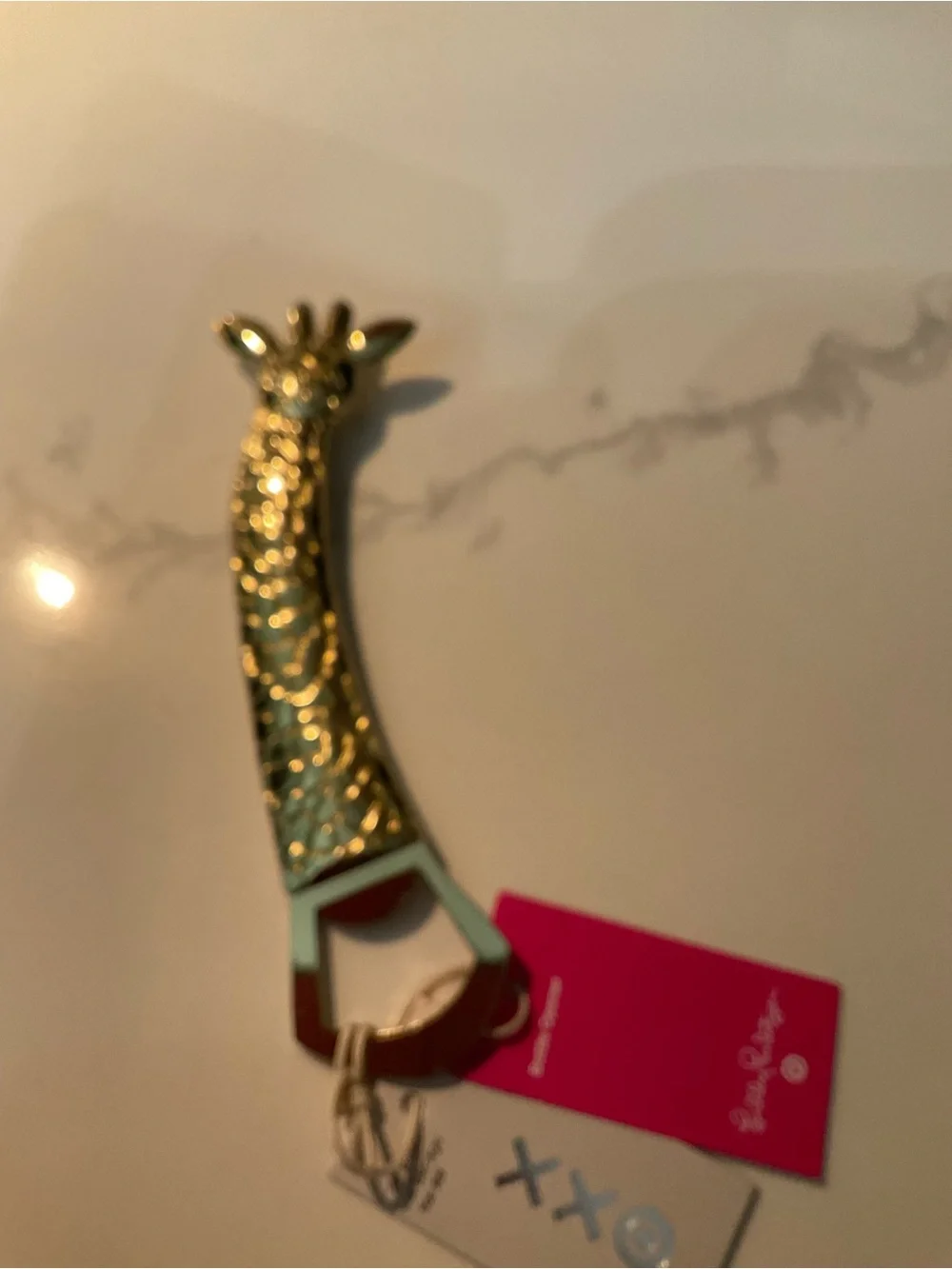 Lilly Pulitzer Gold Giraffe Decorative Kitchen Accent
